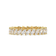 Marquise Cut Lab Grown Diamond Full Eternity Wedding Band