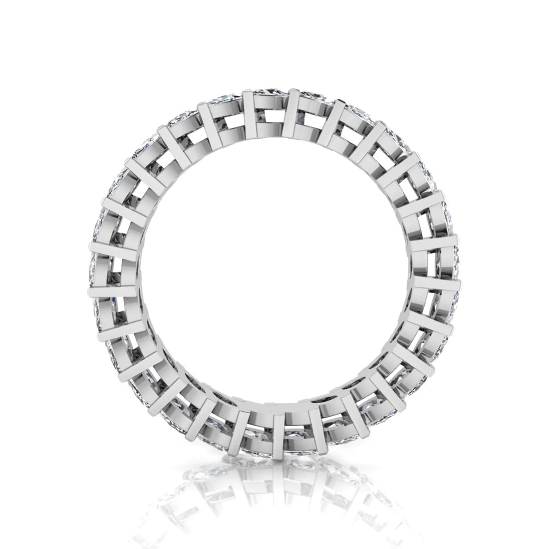 OctaPearl Marquise Cut Lab Grown Diamond Full Eternity Wedding Band