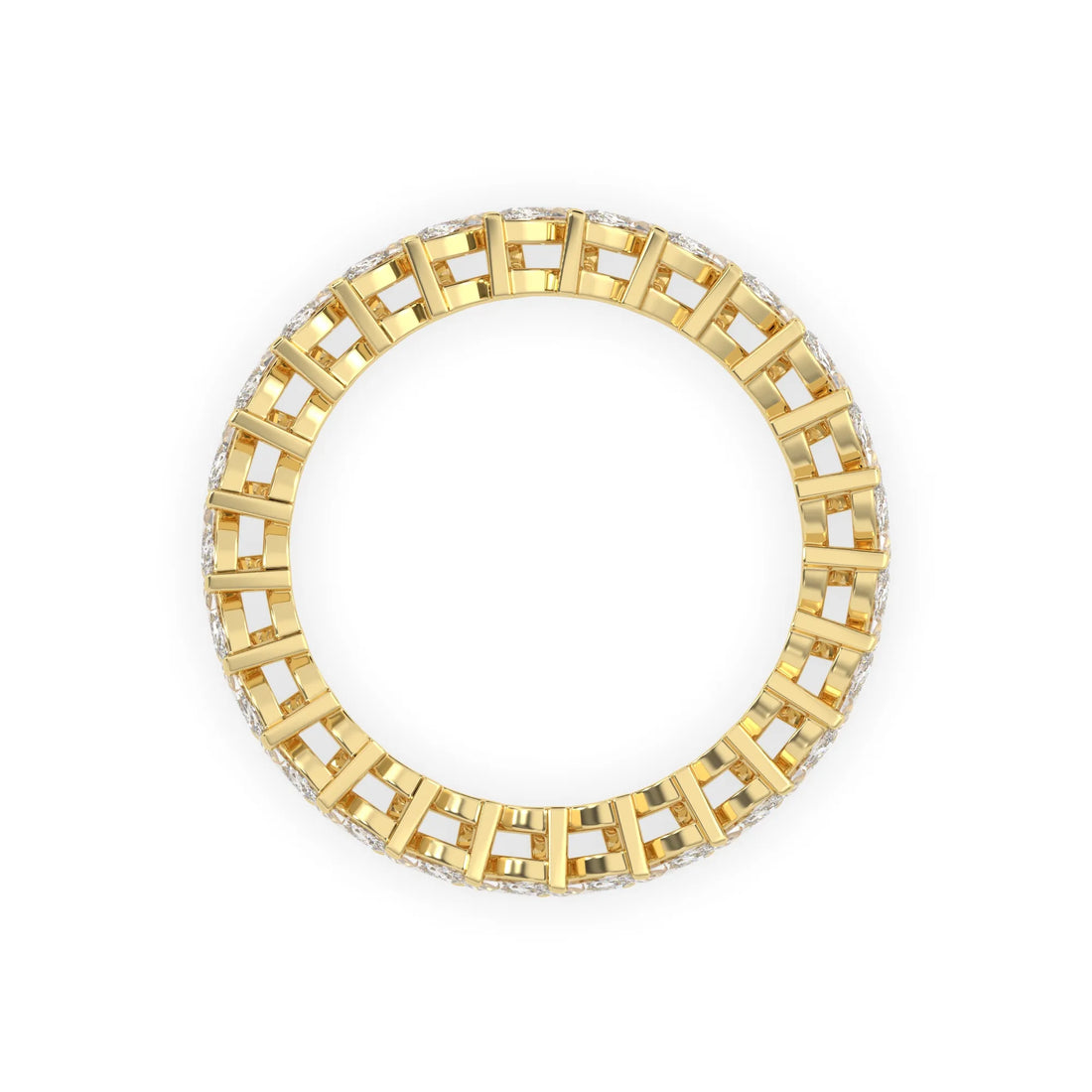 OctaPearl Marquise Cut Lab Grown Diamond Full Eternity Wedding Band