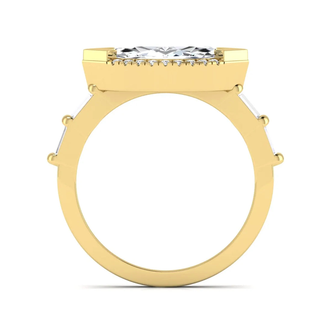 OctaPearl 1.5 ct Marquise Cut Lab Grown Diamond Halo Engagement Ring