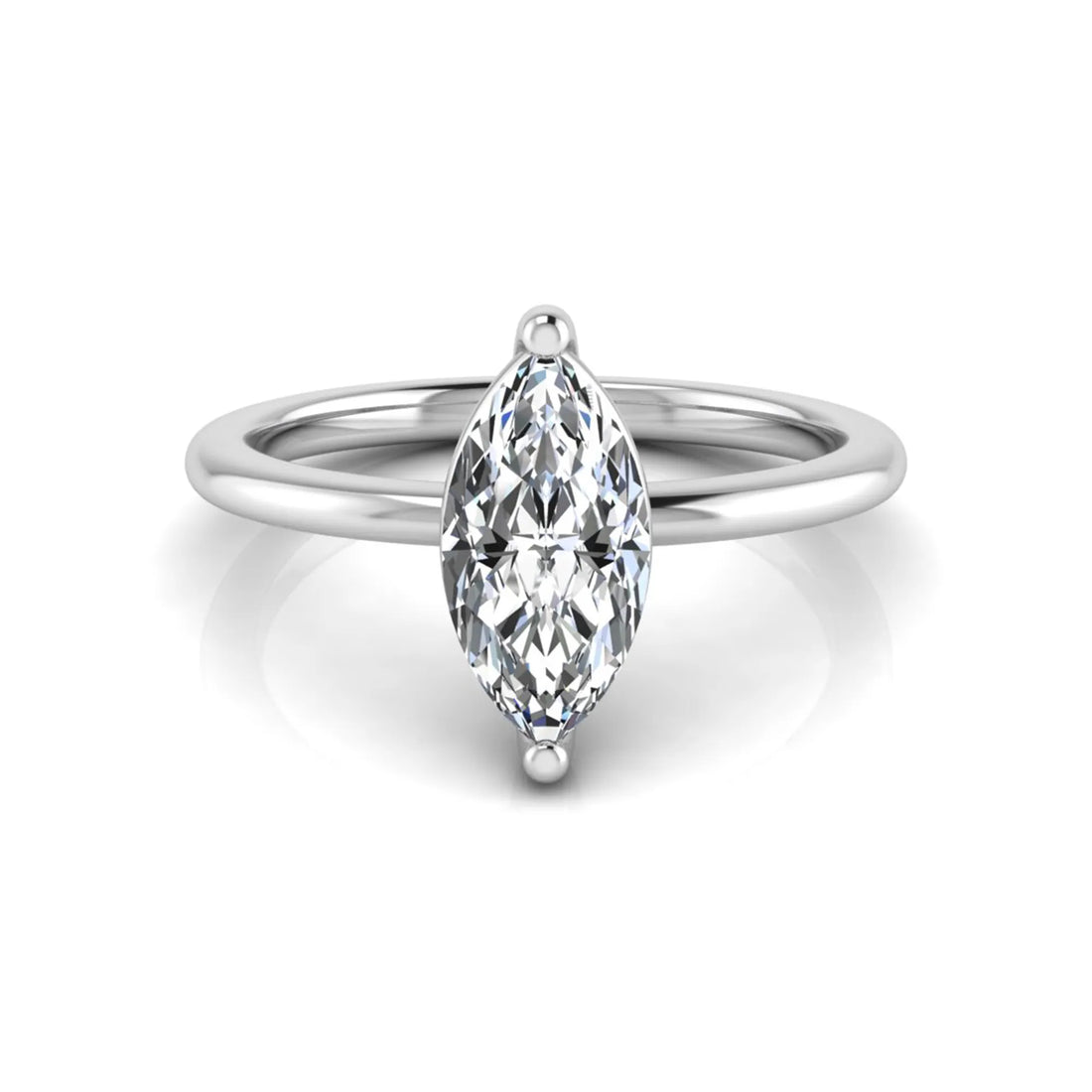 OctaPearl 1 ct Marquise Cut Solitaire Lab Grown Diamond Engagement Ring