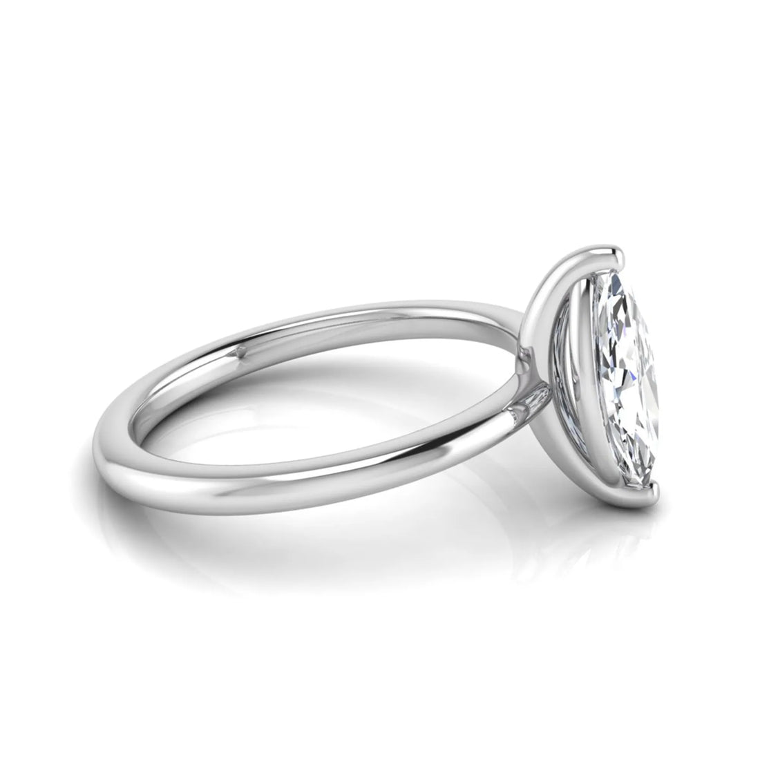 OctaPearl 1 ct Marquise Cut Solitaire Lab Grown Diamond Engagement Ring