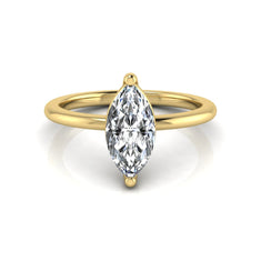 OctaPearl 1 ct Marquise Cut Solitaire Lab Grown Diamond Engagement Ring
