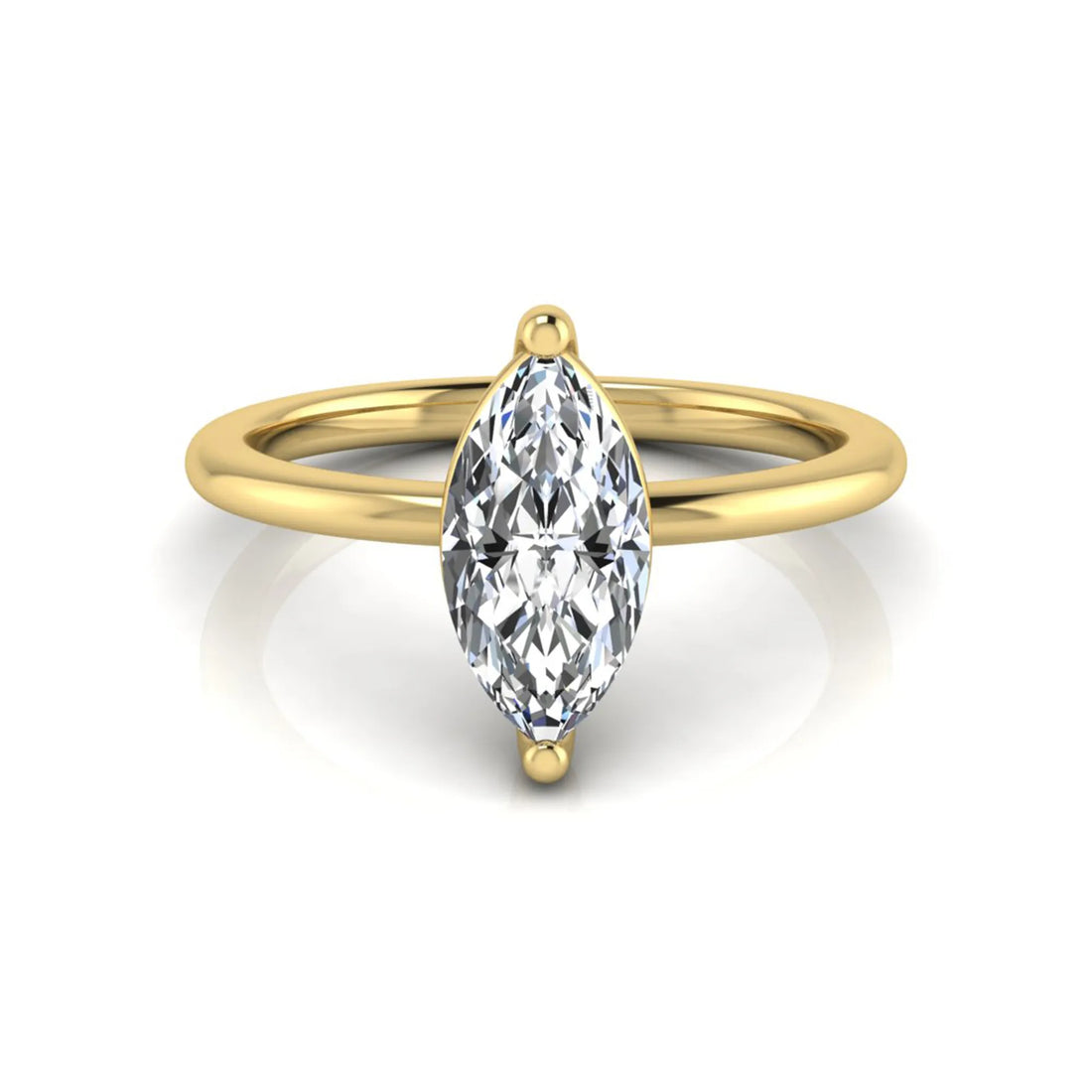 OctaPearl 1 ct Marquise Cut Solitaire Lab Grown Diamond Engagement Ring