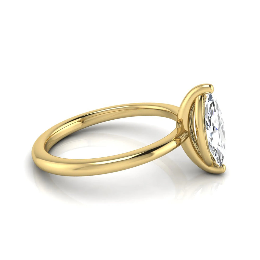 OctaPearl 1 ct Marquise Cut Solitaire Lab Grown Diamond Engagement Ring