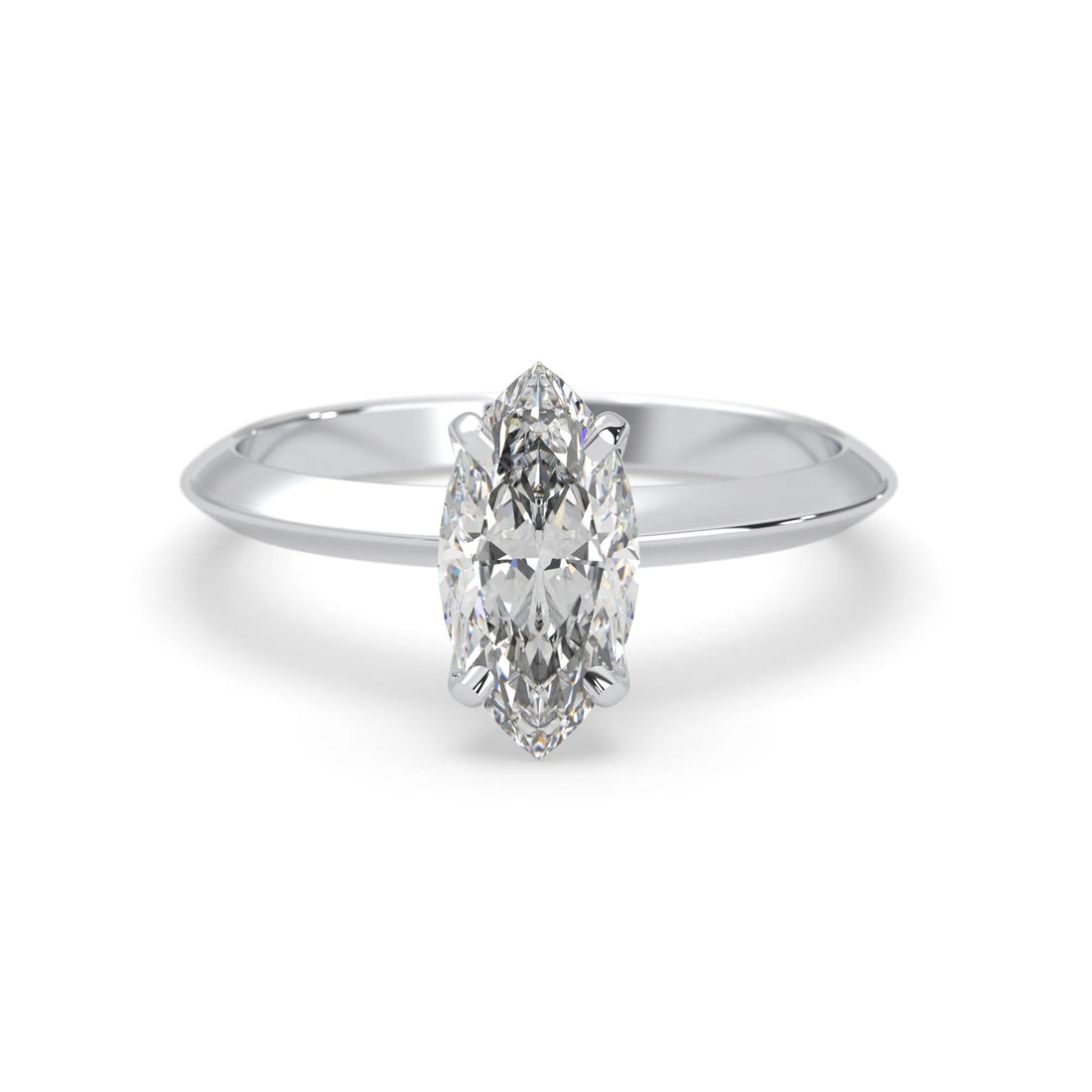 OctaPearl Marquise Cut Solitaire Engagement Ring