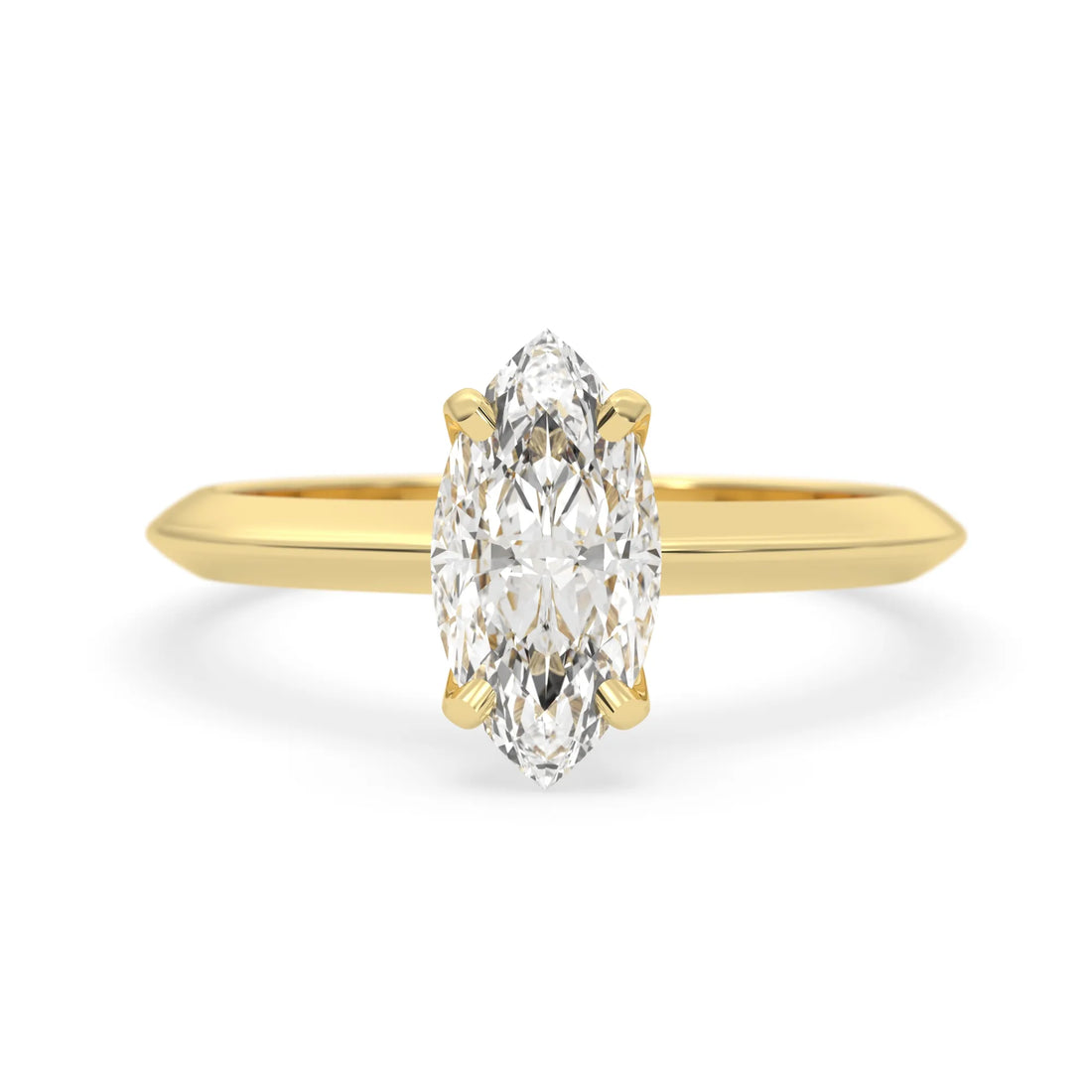 OctaPearl Marquise Cut Solitaire Engagement Ring