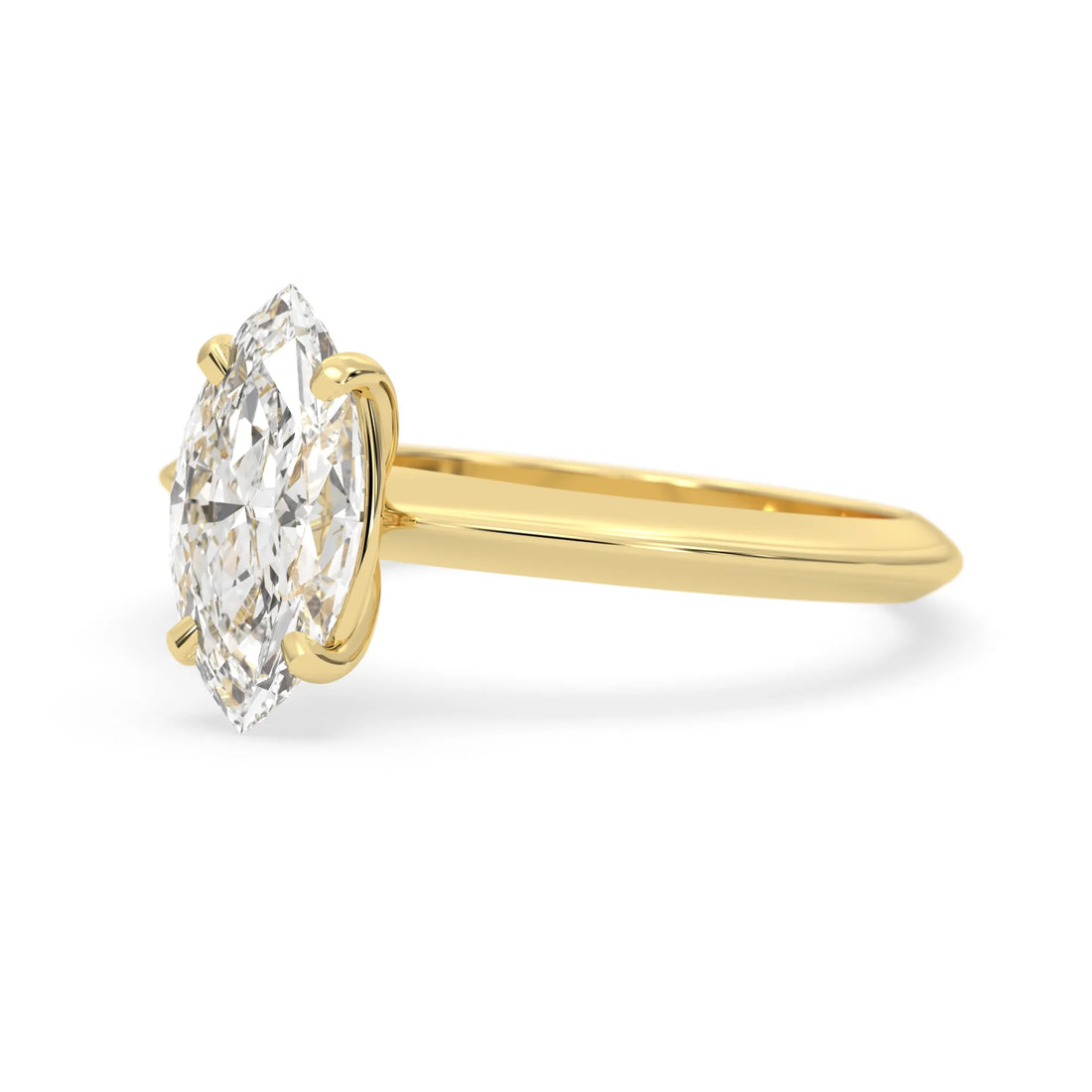 OctaPearl Marquise Cut Solitaire Engagement Ring