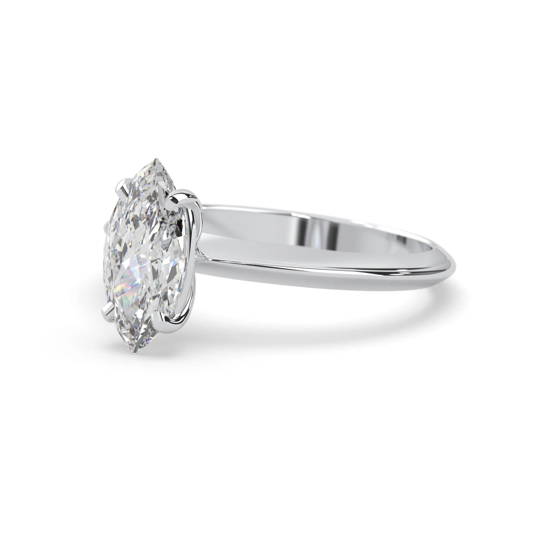 OctaPearl Marquise Cut Solitaire Engagement Ring