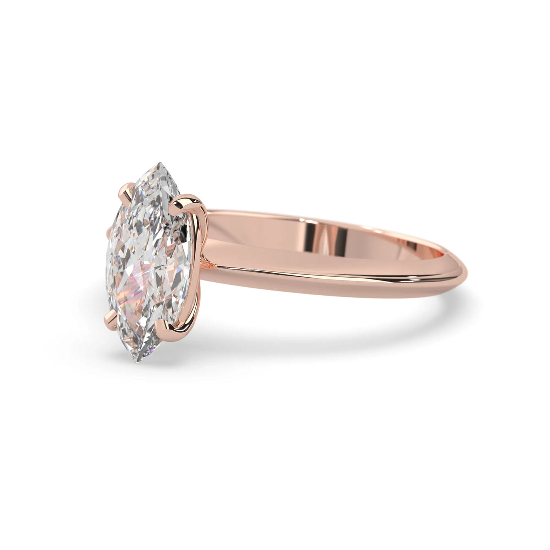 OctaPearl Marquise Cut Solitaire Engagement Ring