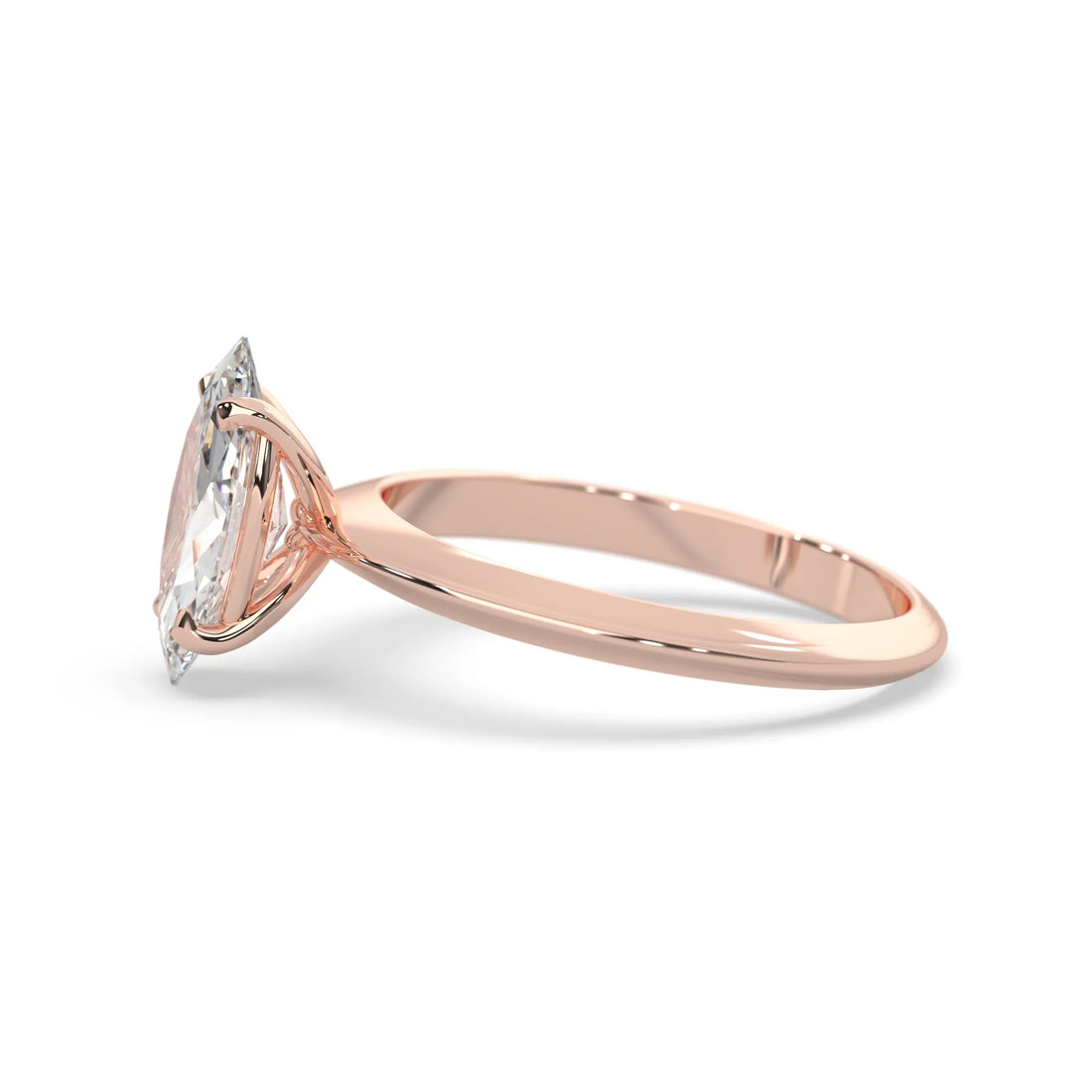 OctaPearl Marquise Cut Solitaire Engagement Ring