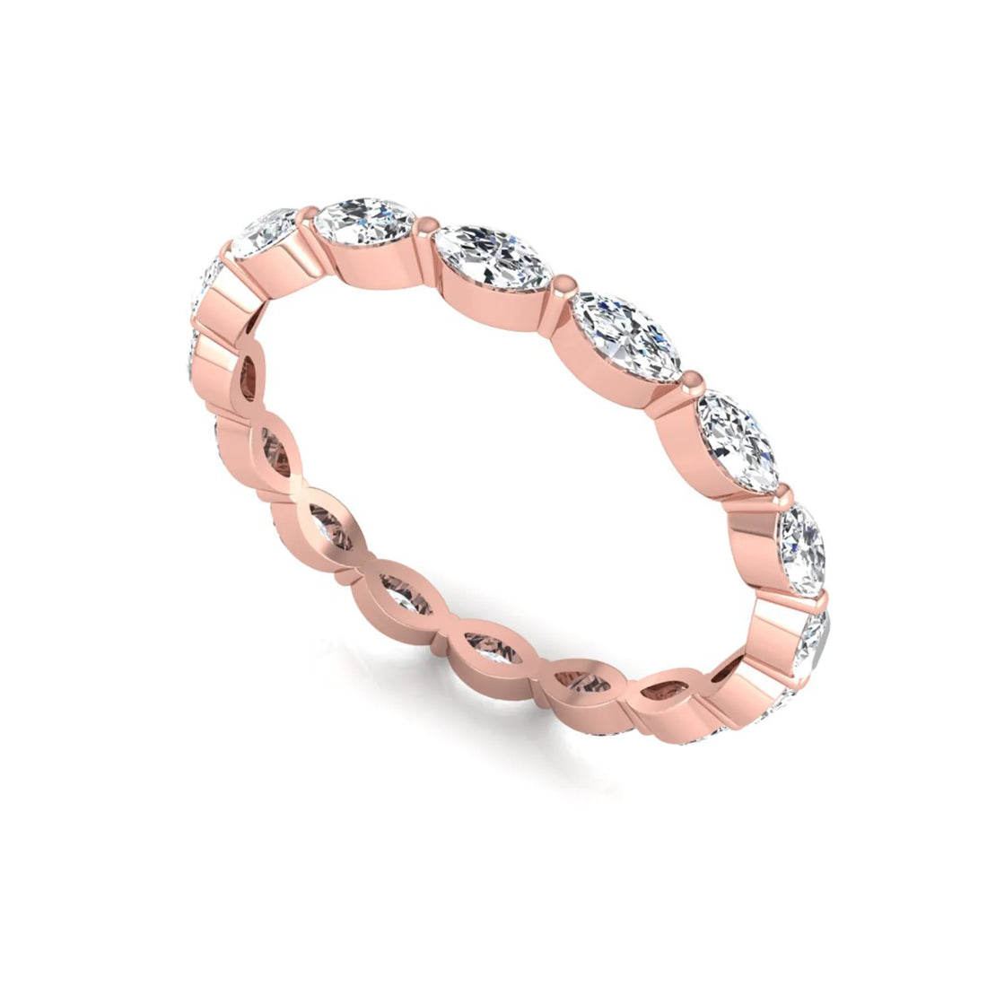 OctaPearl Marquise Eternity Lab Grown Diamond Band Ring