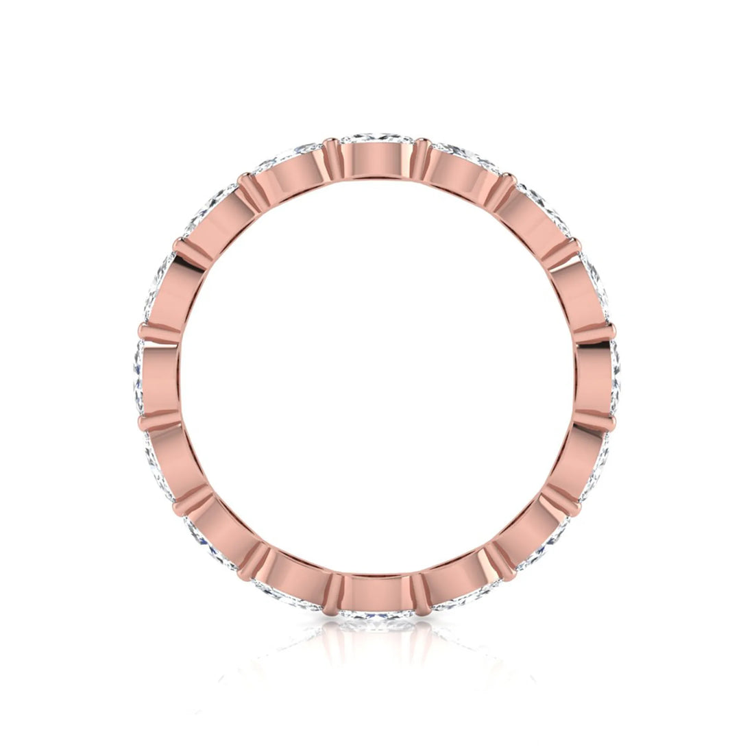 OctaPearl Marquise Eternity Lab Grown Diamond Band Ring