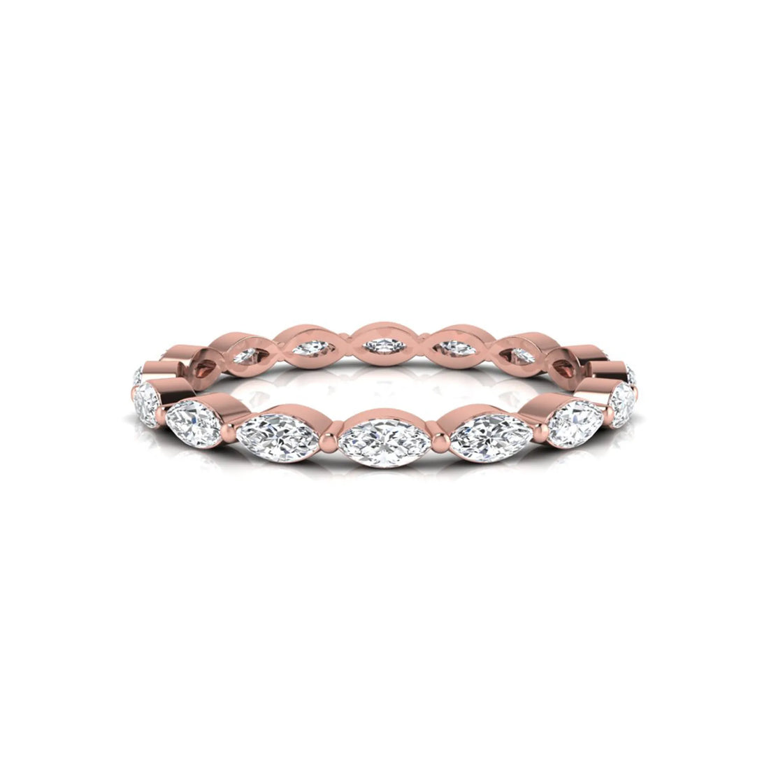OctaPearl Marquise Eternity Lab Grown Diamond Band Ring