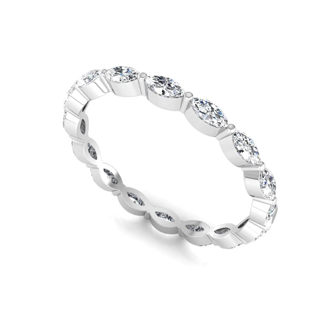 OctaPearl Marquise Eternity Lab Grown Diamond Band Ring