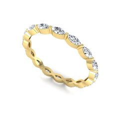 OctaPearl Marquise Eternity Lab Grown Diamond Band Ring - alternate view