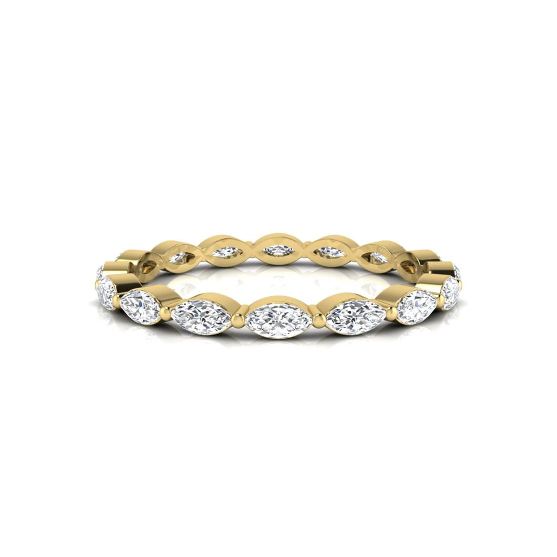 OctaPearl Marquise Eternity Lab Grown Diamond Band Ring