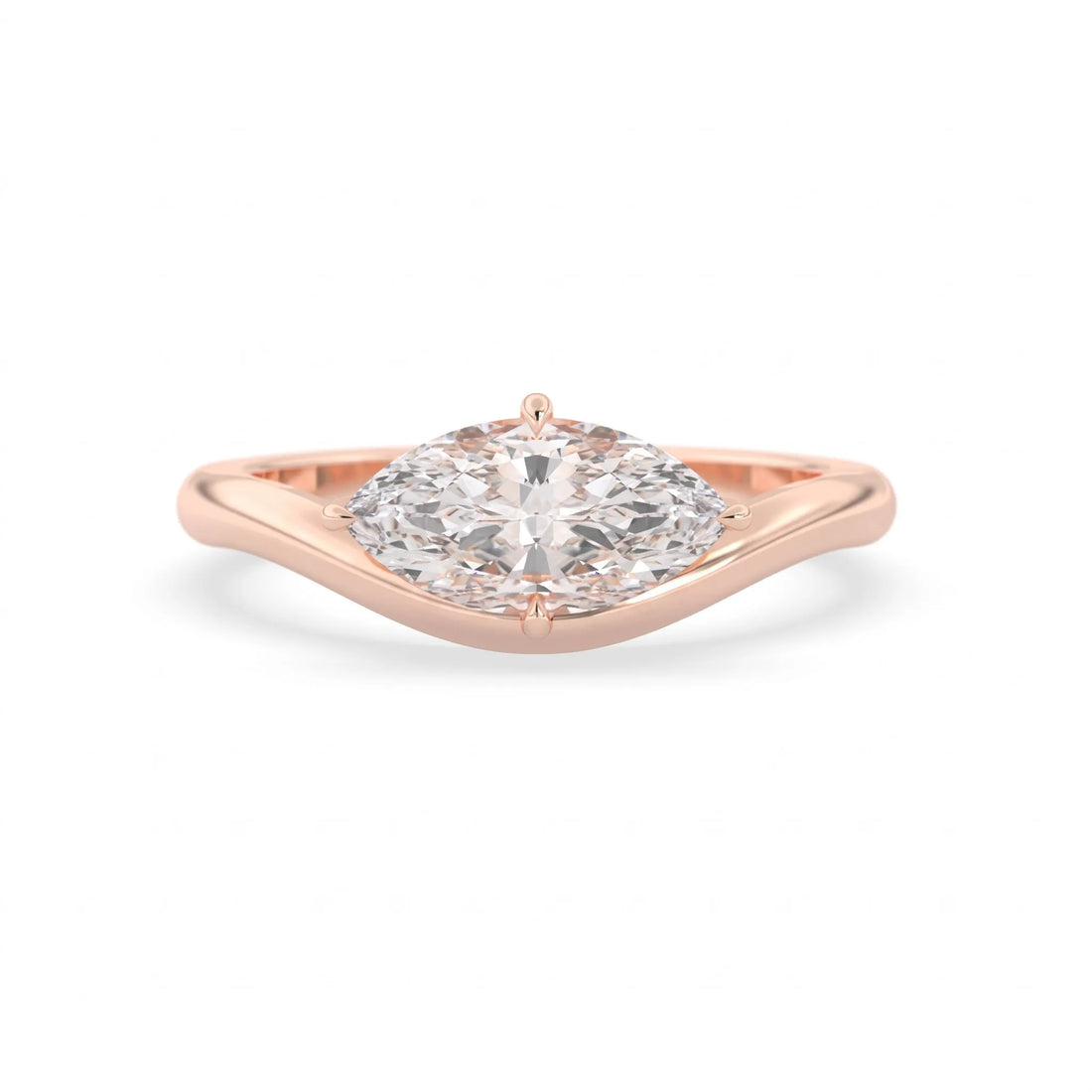 OctaPearl 1.5 ct Marquise Lab Grown Diamond Solitaire Engagement Ring