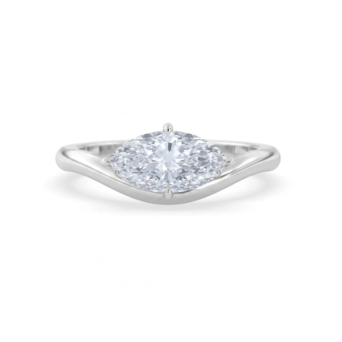 OctaPearl 1.5 ct Marquise Lab Grown Diamond Solitaire Engagement Ring