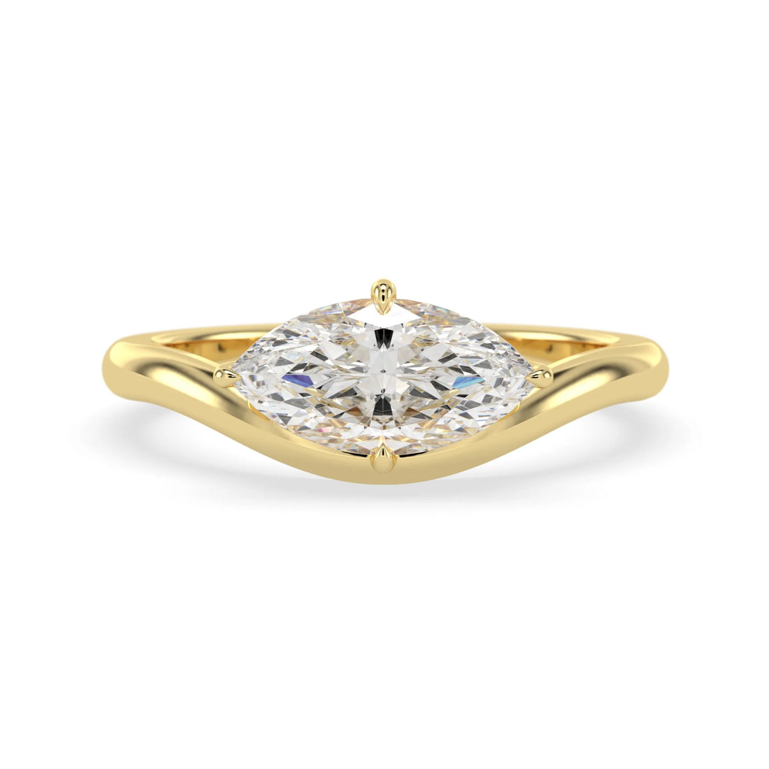 OctaPearl 1.5 ct Marquise Lab Grown Diamond Solitaire Engagement Ring