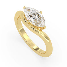 OctaPearl 1.5 ct Marquise Lab Grown Diamond Solitaire Engagement Ring - alternate view