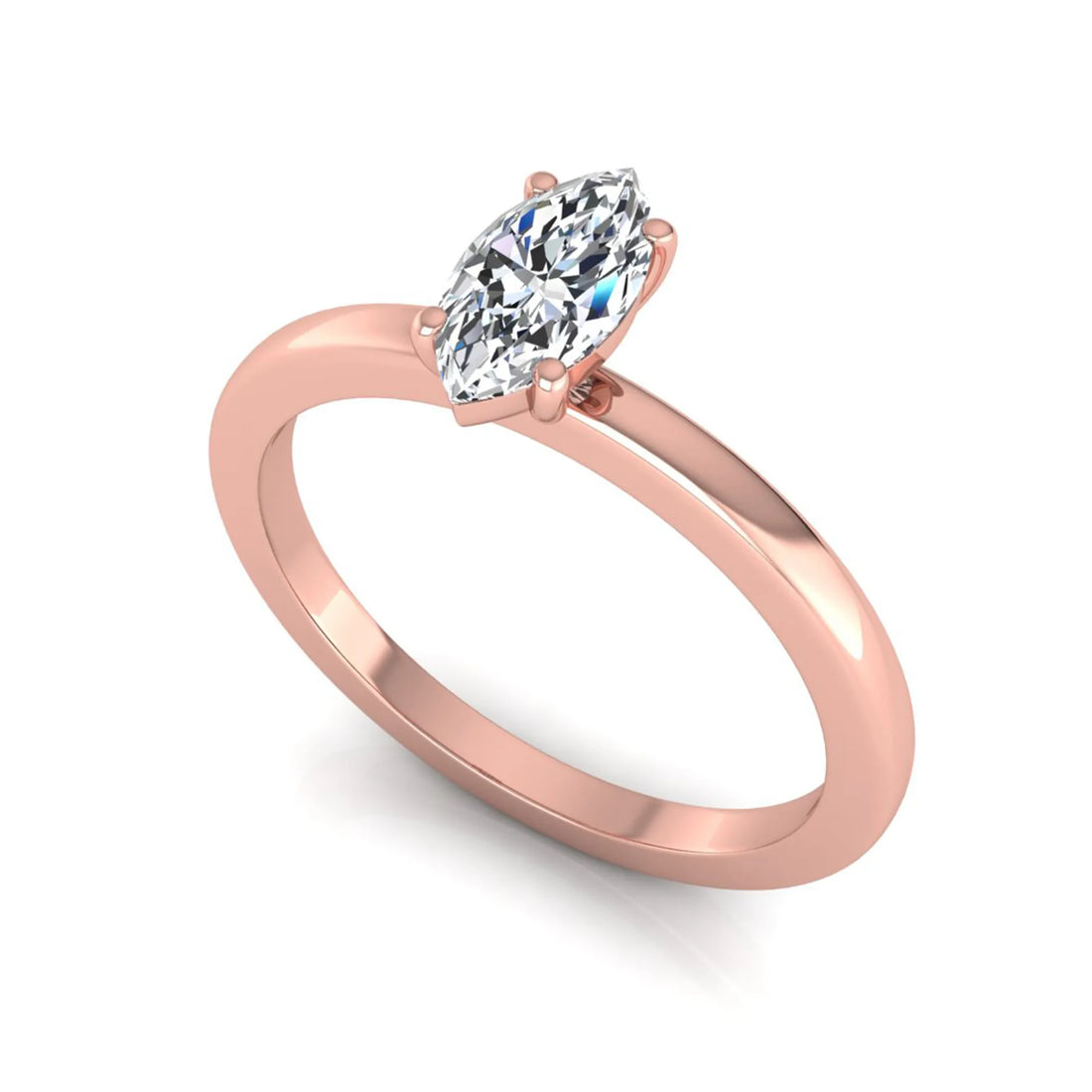 OctaPearl 1.5 ct Marquise Prong Set Lab Grown Diamond Solitaire Engagement Ring