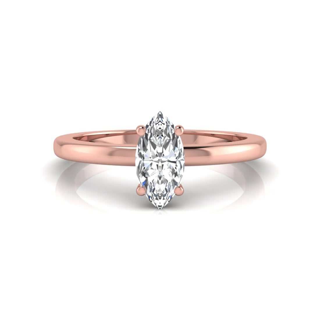 OctaPearl 1.5 ct Marquise Prong Set Lab Grown Diamond Solitaire Engagement Ring