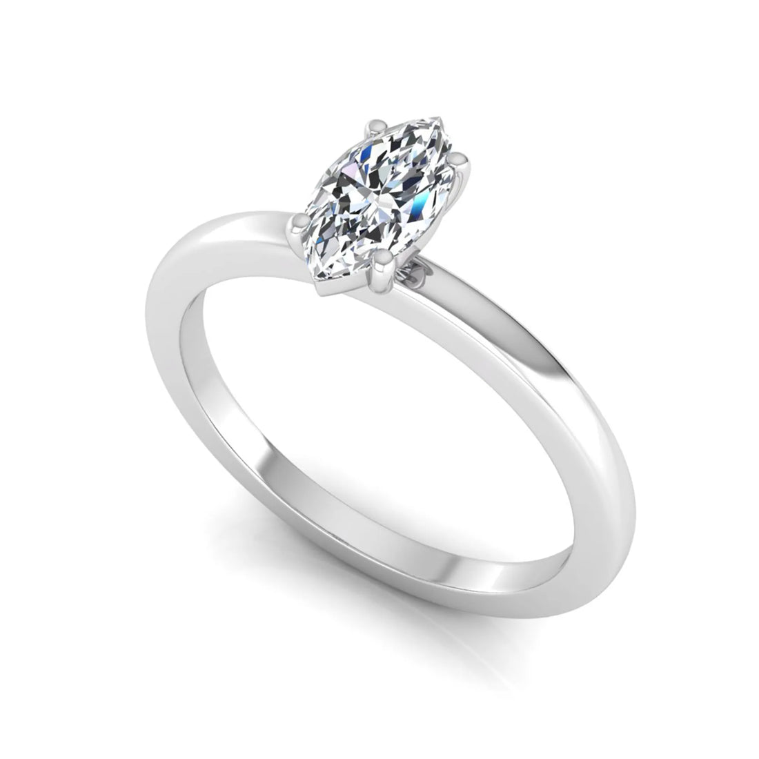 OctaPearl 1.5 ct Marquise Prong Set Lab Grown Diamond Solitaire Engagement Ring