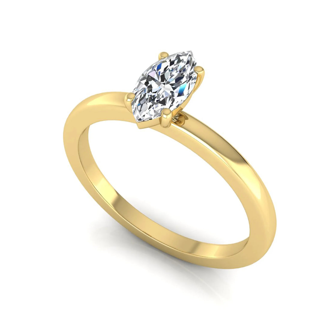 OctaPearl 1.5 ct Marquise Prong Set Lab Grown Diamond Solitaire Engagement Ring