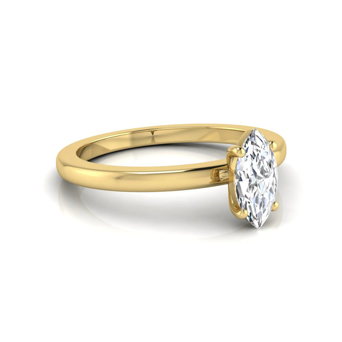 OctaPearl 1.5 ct Marquise Prong Set Lab Grown Diamond Solitaire Engagement Ring