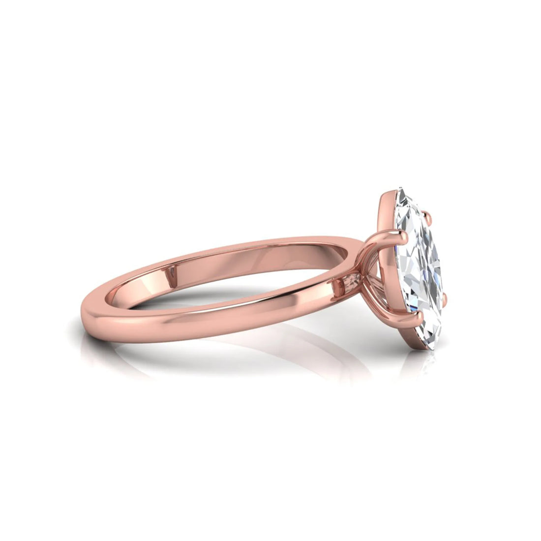 OctaPearl 1.5 ct Marquise Four Prong Lab Grown Diamond Solitaire Engagement Ring