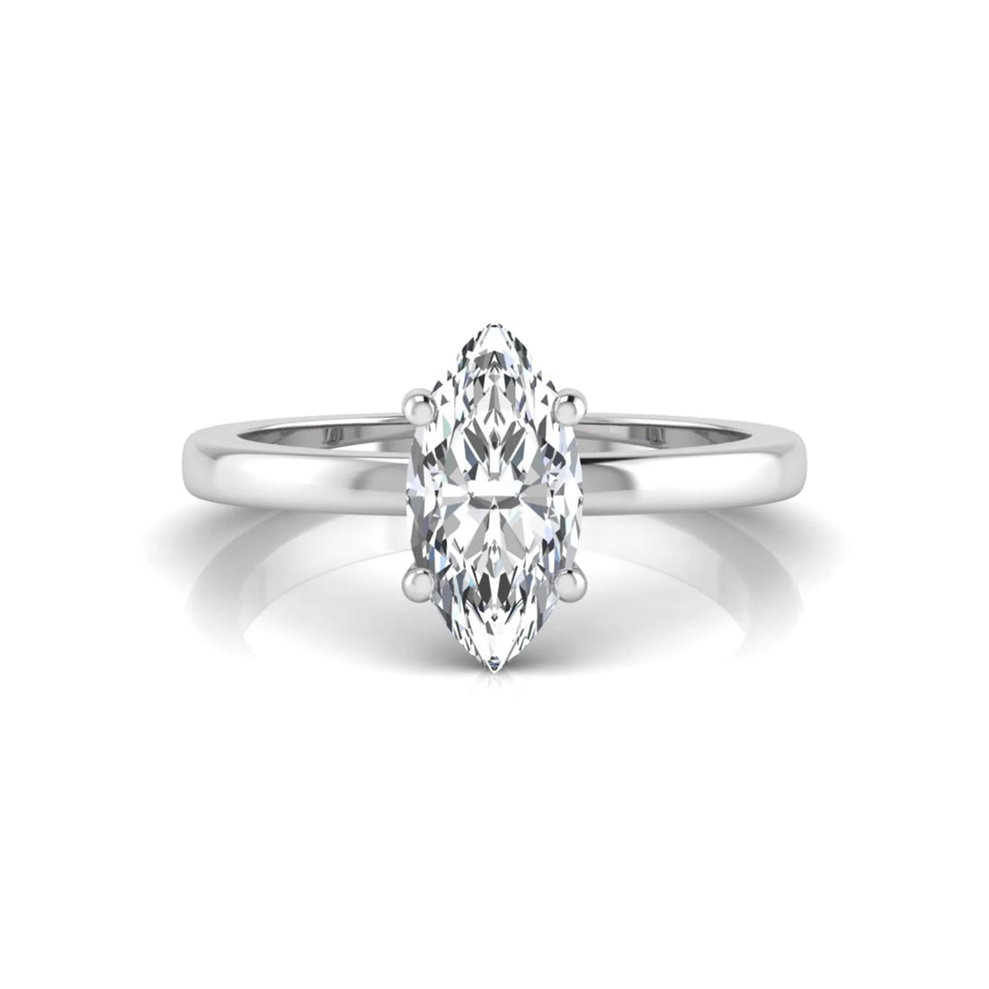 OctaPearl 1.5 ct Marquise Four Prong Lab Grown Diamond Solitaire Engagement Ring