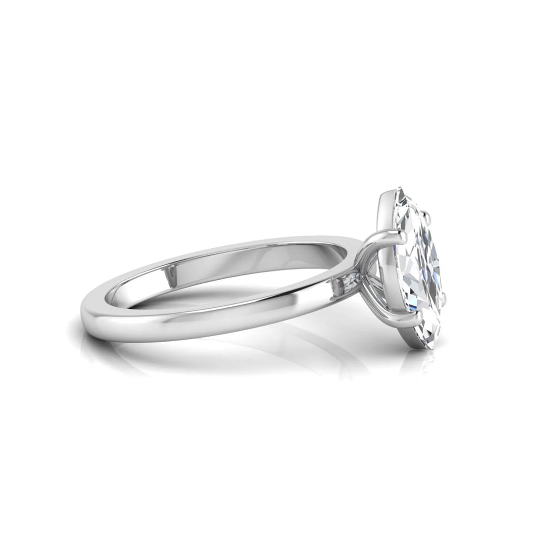 OctaPearl 1.5 ct Marquise Four Prong Lab Grown Diamond Solitaire Engagement Ring