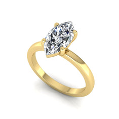 OctaPearl 1.5 ct Marquise Four Prong Lab Grown Diamond Solitaire Engagement Ring - alternate view