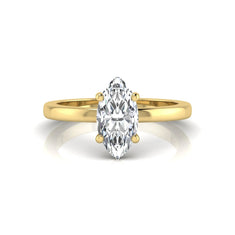 OctaPearl 1.5 ct Marquise Four Prong Lab Grown Diamond Solitaire Engagement Ring