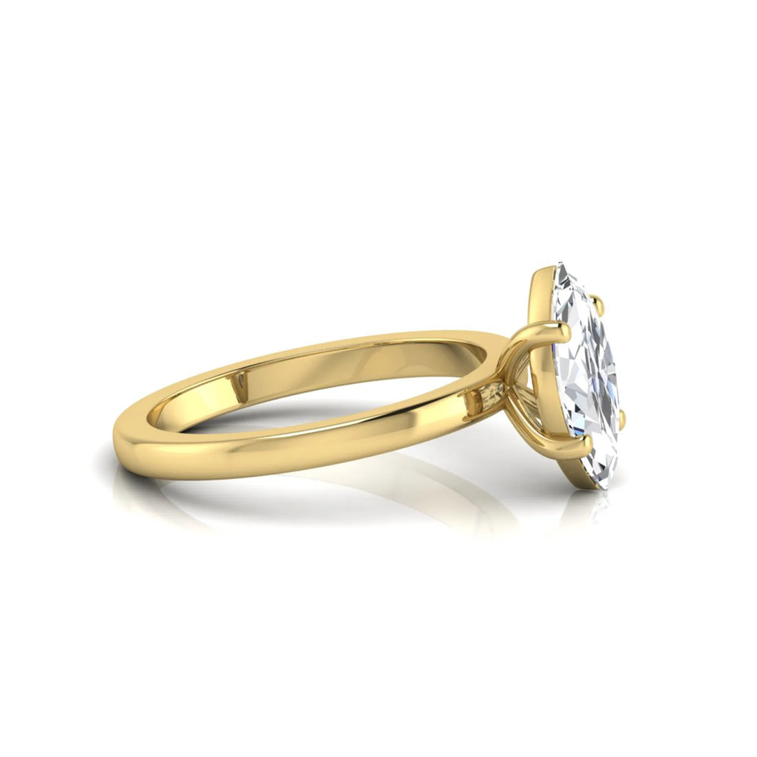 OctaPearl 1.5 ct Marquise Four Prong Lab Grown Diamond Solitaire Engagement Ring