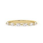 OctaPearl Marquise Cut Lab Grown Diamond Half Eternity Wedding Band