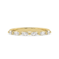 OctaPearl Marquise Cut Lab Grown Diamond Half Eternity Wedding Band