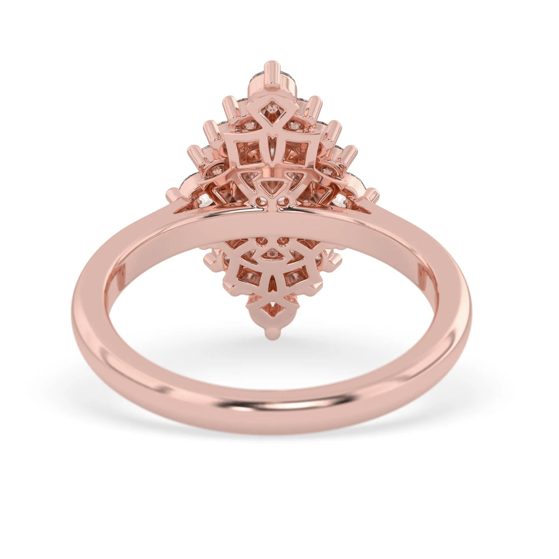 OctaPearl 1 ct Marquise Lab Grown Diamond Halo Engagement Ring