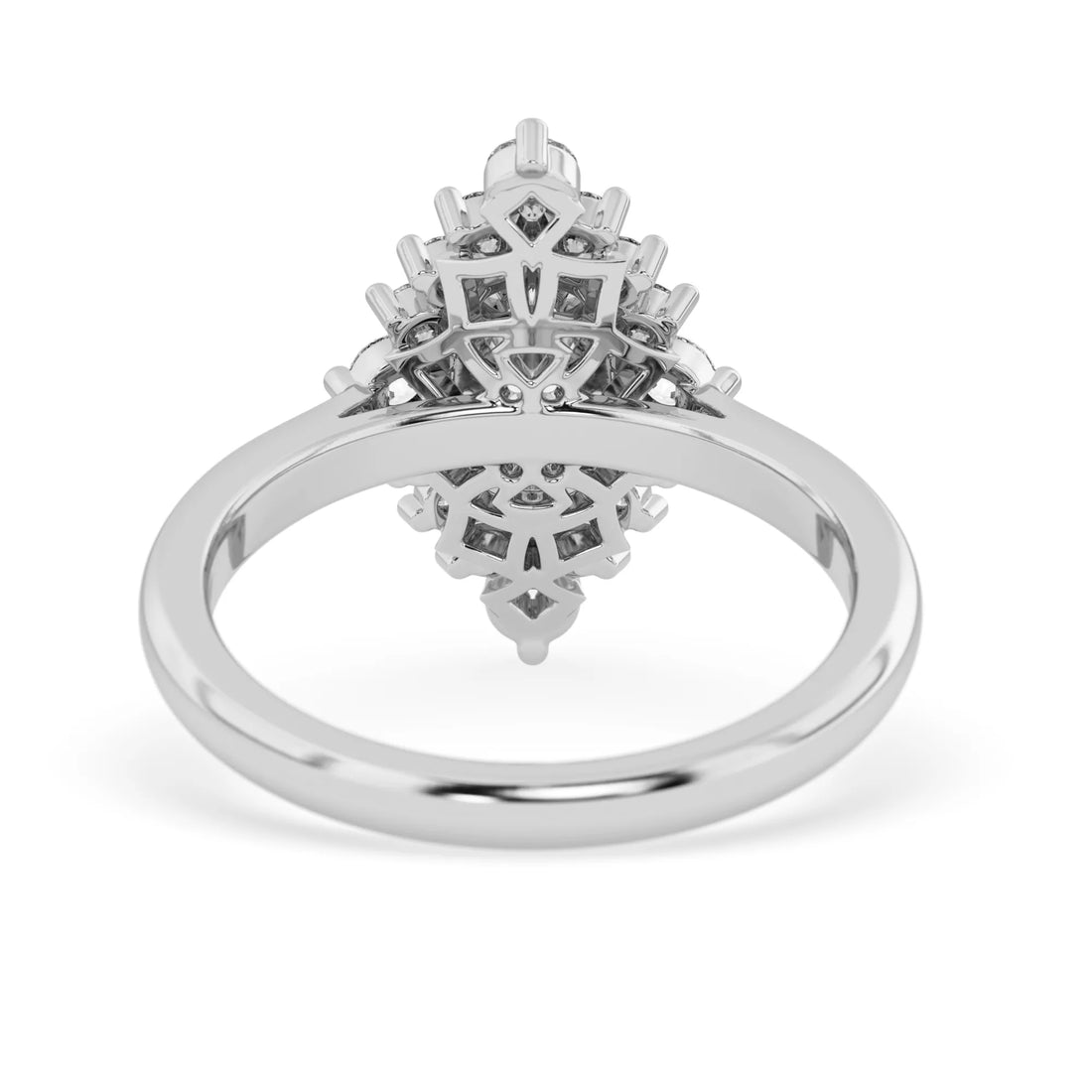 OctaPearl 1 ct Marquise Lab Grown Diamond Halo Engagement Ring