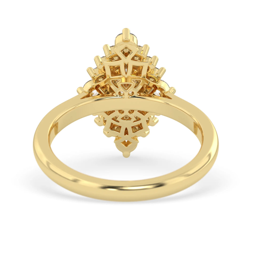 OctaPearl 1 ct Marquise Lab Grown Diamond Halo Engagement Ring