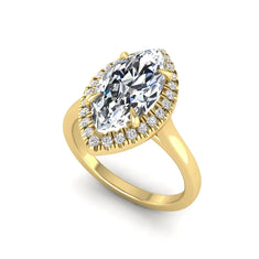 OctaPearl 2.5 ct Marquise Halo Lab Grown Diamond Engagement Ring - alternate view