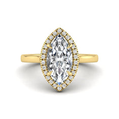 OctaPearl 2.5 ct Marquise Halo Lab Grown Diamond Engagement Ring