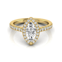 OctaPearl 1 ct Marquise Halo Lab Grown Diamond Engagement Ring