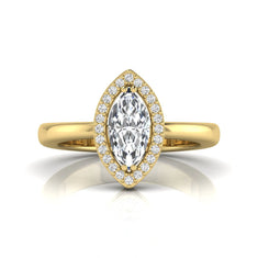1 ct Marquise Halo Lab Grown Diamond Engagement Ring, 1.14 ctw