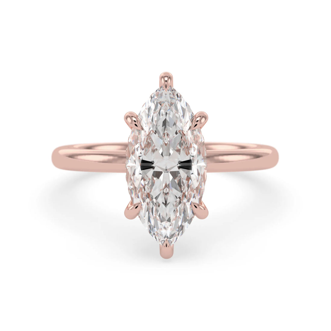 OctaPearl 3 ct Marquise Hidden Halo Lab Grown Diamond Engagement Ring