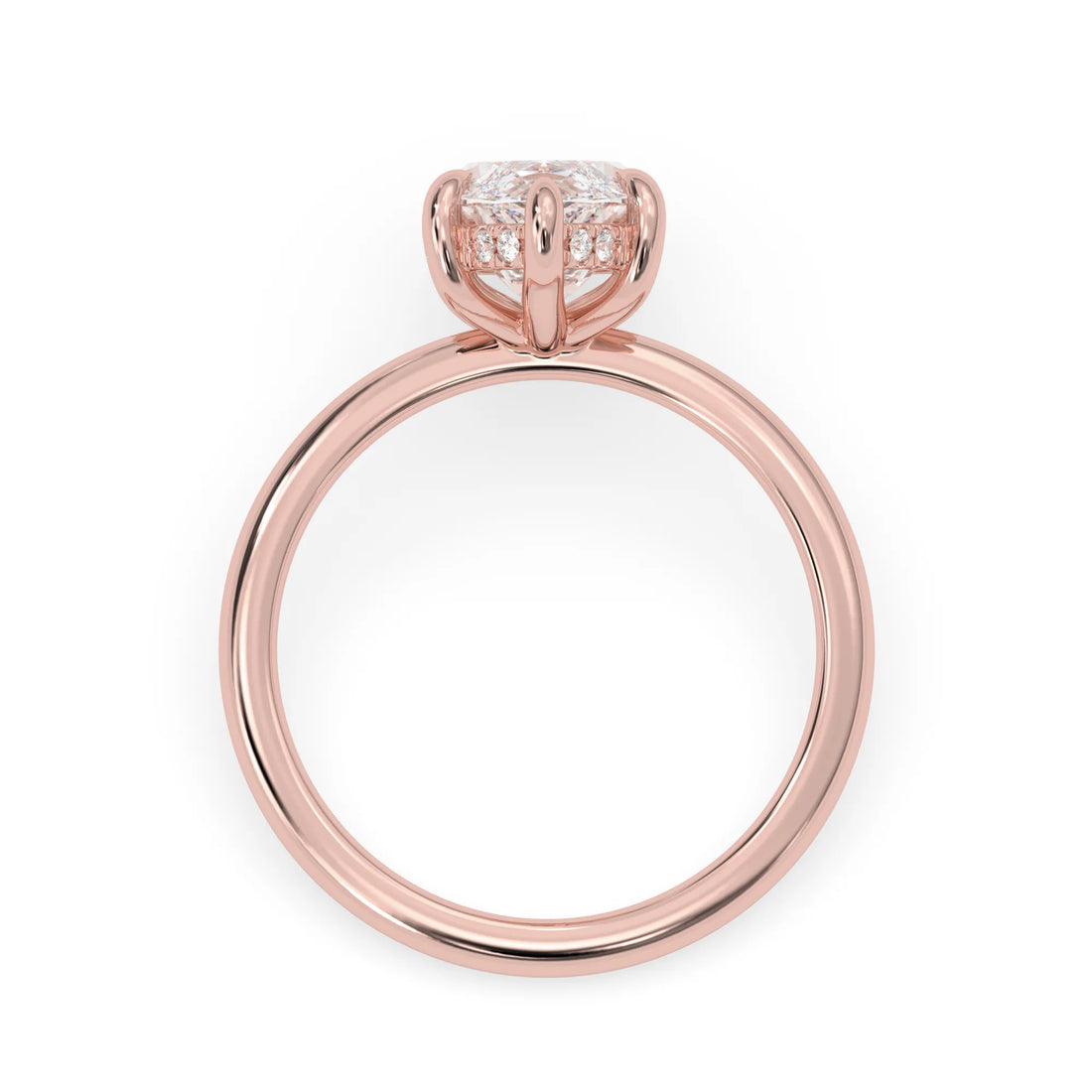 OctaPearl 3 ct Marquise Hidden Halo Lab Grown Diamond Engagement Ring