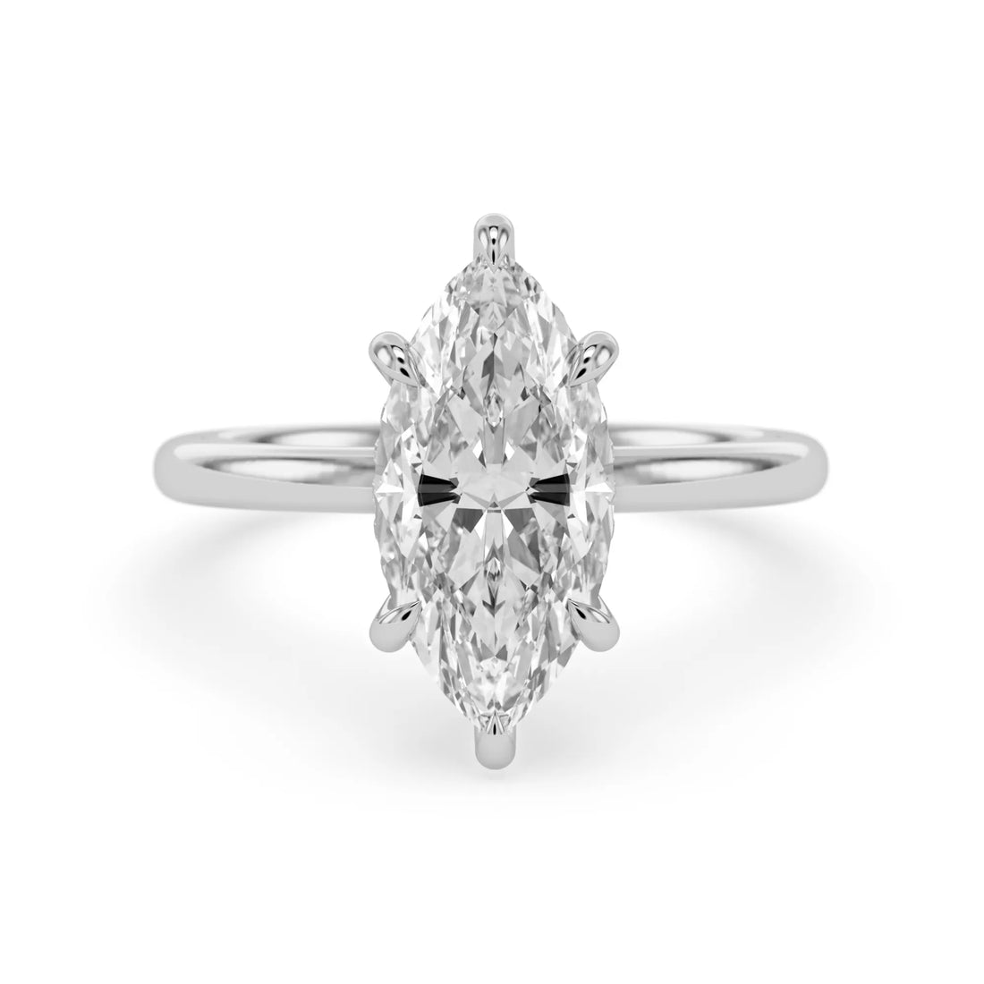 OctaPearl 3 ct Marquise Hidden Halo Lab Grown Diamond Engagement Ring