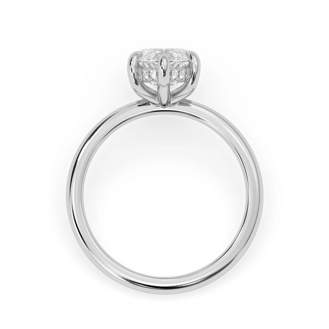 OctaPearl 3 ct Marquise Hidden Halo Lab Grown Diamond Engagement Ring