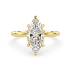OctaPearl 3 ct Marquise Hidden Halo Lab Grown Diamond Engagement Ring